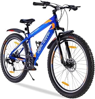 Urban Terrain UT1001 Steel Cycle/Bicycle 27.5 inch MTB (21 Speed) Gear Bicycle For Men/Boys With Front Suspension & Dual Disc Brake Mountain Bike | Ideal for 15+ Years, Frame Size : 16 inch (Blue)