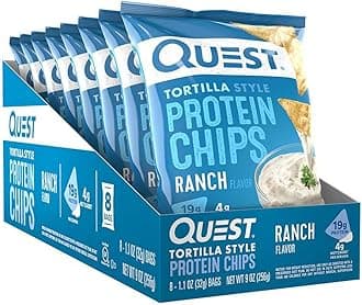 – Nutrition Tortilla Style Protein Chips, Ranch, Low Carb, Gluten Free, Baked, 1.1 Ounce (Pack of 8)