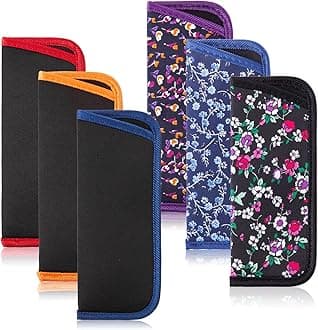 TRIUMPH VISION3 Pack Reading Glasses Pouch - Soft Eyeglasses Bag Portable Cloth Eyewear Case