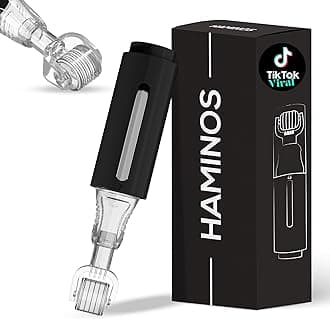 Derma roller 0.25 mm with Reservoir for Hair, Beard, Skin, Lips, Wrinkles, Stretch Marks, Hyperpigmentation INSTANT SERUM APPLICATION, 105 Titanium Needles