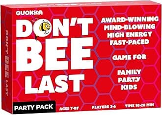 QUOKKA Family Board Games for Kids 8-12 – Party Game for Family Night – Fun Card Games for Adults, Teens and Families – Don’t Bee Last Party Pack – Fast-Paced – 2-6 Players