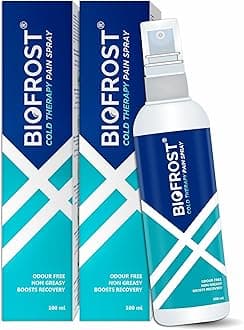 Biofrost Pain Relief Spray - Pack of 2 (100 ml Each) | Fast-Acting Cold Therapy for Muscle Recovery & Pain Relief | Portable & Easy to Use