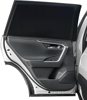 Car Window Shades, 2 Pack Side Car Window Sun Shades for Camping, UV Protection Breathable Mesh Baby Window Covers, Window Screen for Car, Truck, SUV, Protect Privacy for Kids, Family (39.8"x18.9")