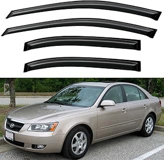 Window Visors Rain Guards Shield for 2006-2010 Hyundai Sonata, Out-Channel Window Vent Wind Deflectors Visors Shades for 06-10 Sonata