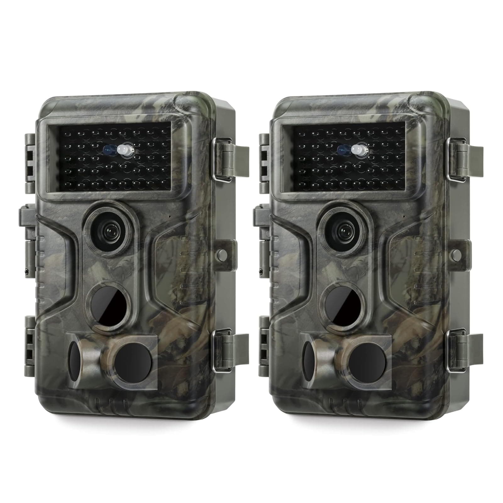 A3S 2-Pack Trail Camera (Non-Cellular, Non-WiFi), 64MP Photo & 1296P HD Video, 0.1s Trigger, 100ft No-Glow Night Vision, Motion Activated Wildlife Camera