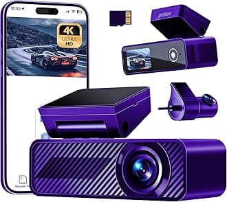 Pelsee P1 Duo 4K Dashcam Auto Vorne Hinten mit GPS Wi-Fi, 64GB SD Karte, 1,5'' IPS Display Dual Auto Kamera mit 24H Parküberwachung, Super Nachtsicht, 170° Weitwinkel, APP, G-Sensor, Max 256GB