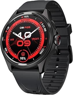Pro 5 Enduro Smartwatch for Men 1.43" Android Wear OS Smart Watch Up to 90 Hrs Battery 7/24 Heart Rate Health Fitness Tracker Outdoor 5ATM GPS Compass Not Compatible with iPhone/iOS