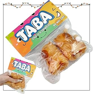 Taba Squishy Toys,Valentines Cat Paw Cute Kawaii Squeeze Toys ,Sticky Squishy Fidget Toys Silicone Squeeze Toy for Stress Relief,Cute Soft Toys,Best Hellowenn for (2pcs Capybara)