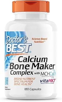 Doctor's Best Calcium Bone Maker Complex with MCHCal, Supports Bone Health, Muscular, Skeletal & Vascular Health, 180 Caps