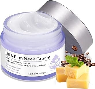 Neck Creams for Tightening and Firming, Neck Firming Cream, Tighten and Lift Neck Cream for Neck and Chest Firming, Smoothing Wrinkles & Fine Lines with Cupuacu Butter, Skin Tightening Cream for Body