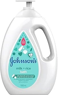 Johnson's Baby Milk + Rice Bath | No parabens, Sulphates, Phylates, Dyes | 1000ml