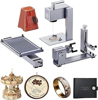 Longer Nano Pro Portable Laser Engraver,with Rotary Extension and Slide Extension,12000mW Laser Engraver and Cutter, DIY Engraver Tool for Wood,Acrylic, Leather, Cloth, Metal, Ceramics