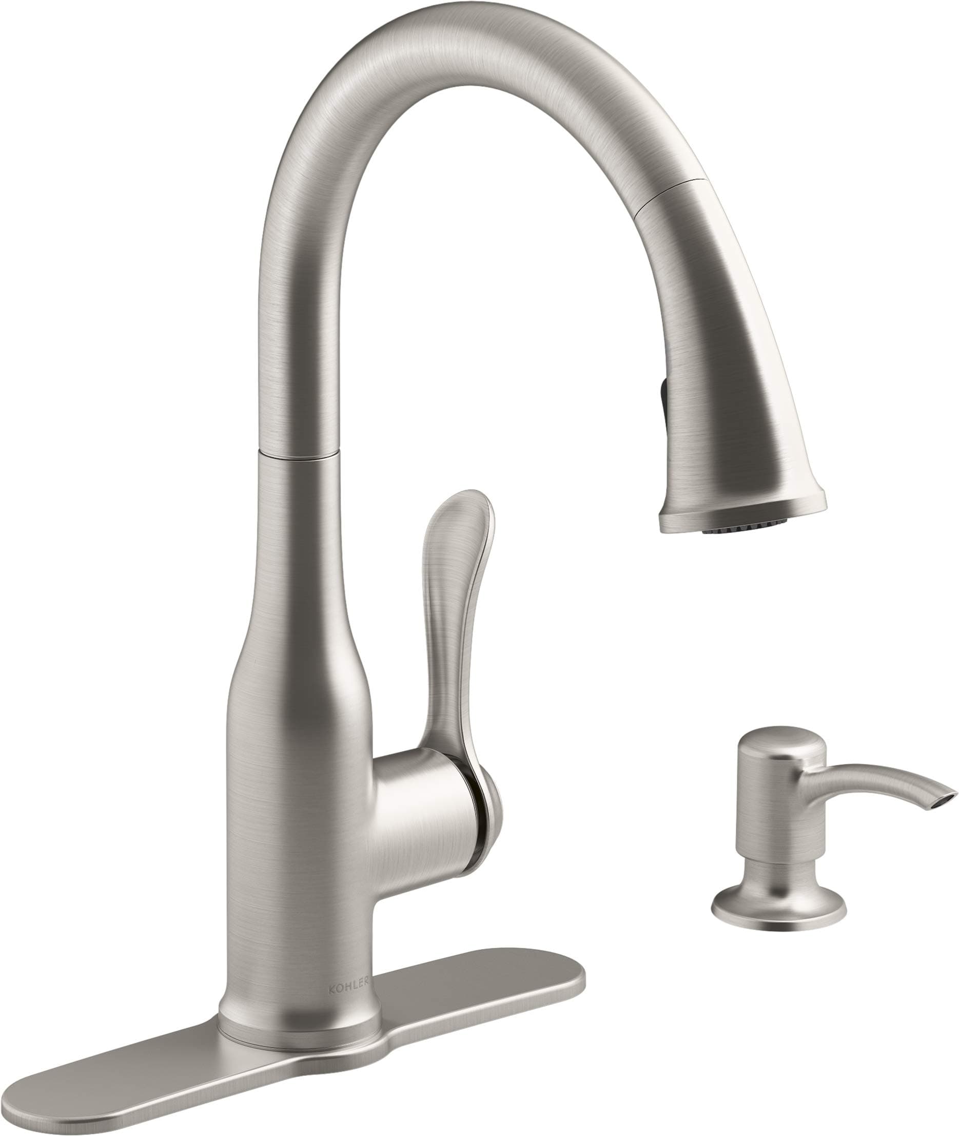 K-R23863-SD-VS Motif Kitchen Faucets with Pull Down Sprayer, Kitchen Sink Faucets, Spot-Resistant, Vibrant Stainless
