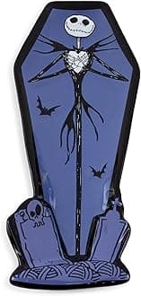 Silver Buffalo Disney Tim Burton's The Nightmare Before Christmas Featuring Jack Skellington Pumpkin King Coffin Shaped Sculpted Ceramic Spoon Rest