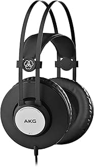 K72 Closed Back Studio Over Ear Wired Headphones, Black, Pack of 1