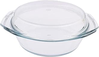 Borosil ROUND CASSEROLE WITH LID 1.5 Liter | Large Borosilicate Oven Proof, Casserole Pan, Serving Bowl, Heatproof Kitchen Cookware & Family-Size Baking Dish, BGFGBCAS0004