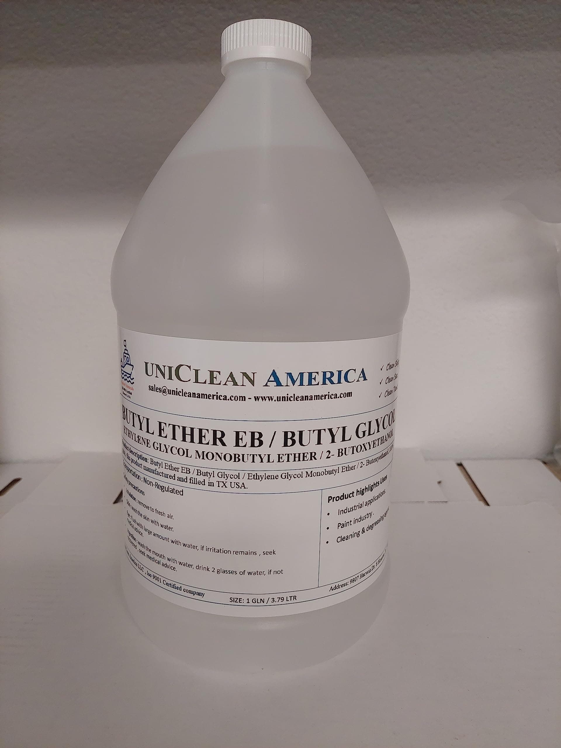 Butyl Ether EB - Glycol Ether EB - Butyl Glycol / 2- butoxyethanol/Ethylene Glycol Mono butyl Ether 99.9% USA (size: 1gln / 128 fl oz)