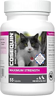 Nutramax Cosequin for Cats Joint Health Supplement, Contains Glucosamine for Cats, Plus Chondroitin, Supports Healthy Joints, For All Breeds and Sizes, Sprinkle Capsules, 55 Count
