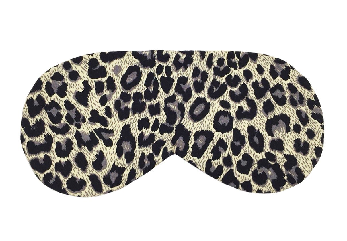 Sleeping Sheep (Leopard Print) Cute Sleep Mask Comfortable Face Blindfold Cotton Soft Eye Mask with Satin Sleeping Mask for Men, Women or Kids