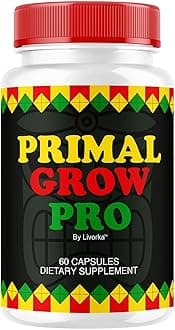 Primal Grow Pro for Men - Official Primal Grow Pro Advanced Formula Premium Supplement Pills for Men - Maximum Strength, Natural Support Overall Health & Wellness, 60 Capsules for 1 Month