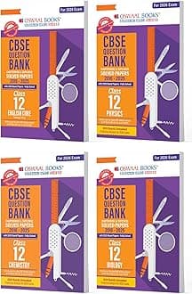 Oswaal CBSE Question Bank English Core | Physics | Chemistry | Biology (Set of 4 Books) For Class 12 | Based On Latest CBSE Syllabus with 1500+ ... With Mind Maps & Revision Notes For 2026 Exam