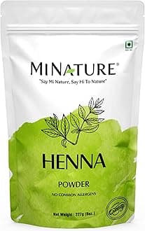 mi nature Henna Powder (LAWSONIA INERMIS)/100% Pure, Natural and Organic (227...
