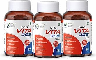 Fytika Vita 365-180 Tablets (Pack of 3) | Multivitamin For Men and Women | With Ashwagandha, Ginseng, Probiotics & Prebiotics and Biotin| Enhances Energy, Immunity and Digestion