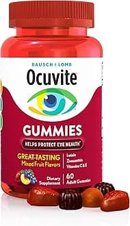 Ocuvite Bausch + Lomb Eye Health Gummies with Lutein, Zeaxanthin and other Antioxidants, 60 Count Bottle
