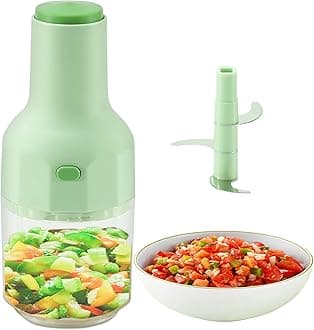 Brieftons Express Manual Food Chopper: 2-Cup, Hand Chopper Vegetable Cutter to Chop Veggies, Fruits, Herbs, Garlic Onion Chopper for Salsa, Salad, Pesto, Hummus, Guacamole, Coleslaw, Indian Cooking