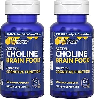 Acetylcholine Brain Food - Acetyl L-Carnitine & Alpha GPC Supplement - Supports Production of Acetylcholine - Neurotransmitter Supplement for Cognitive Function - 120 Capsules