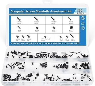 - 300PCS Computer Notebook Laptop Screws Assortment Kit, 12 Sizes M2.5 M2 M3 Laptop Screws for Lenovo Dell HP Asus Samsung Toshiba Acer SSD HDD SATA Hard Drive Mounting Repair