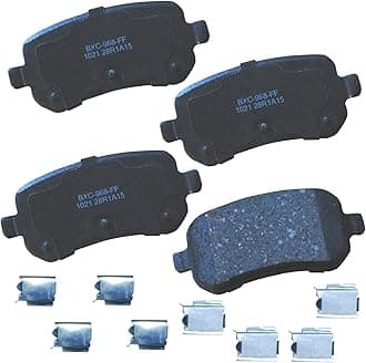 Bendix Premium SBC1021 Ceramic Rear Brake Pads for Select Models Chrysler Town & Country, Dodge Grand Caravan, Journey, Ford Freestar, Mercury Monterey, Ram C/V, Volkswagen Routan