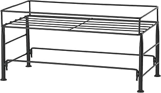 PETRAGEOUS DESIGNS 81031 Tobys Set The Table Steel Frame Dog Feeder, 7-Inch Tall by 18-Inch Long and 8.5-Inch Wide, Holds Two 8-Inch Diameter Bowls, for Medium Dogs And Cats, Black