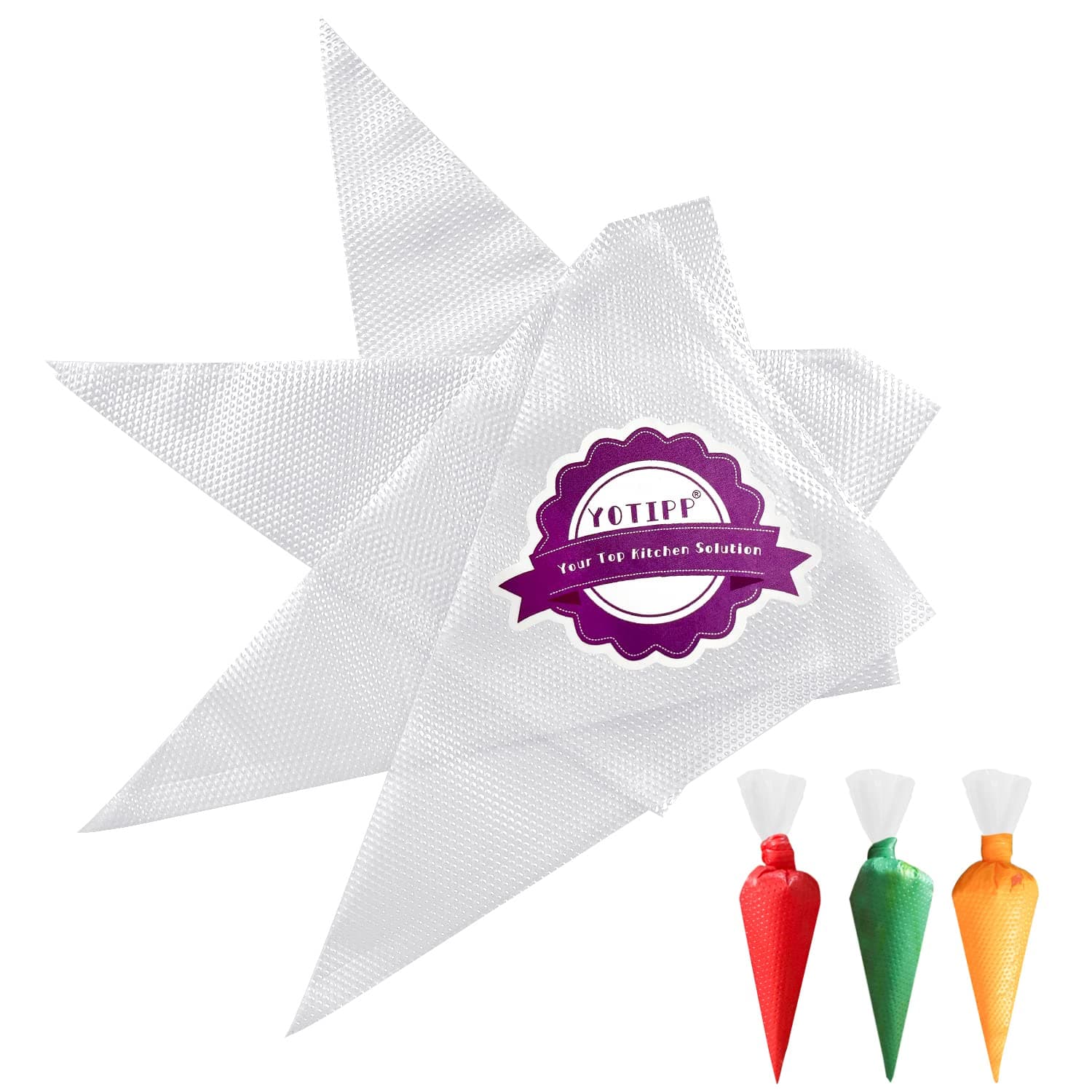 Thickened 100pcs/set Disposable Pastry Bag Icing Piping Bag Cake Cupcake Decorating Bags (12inch Thickened)