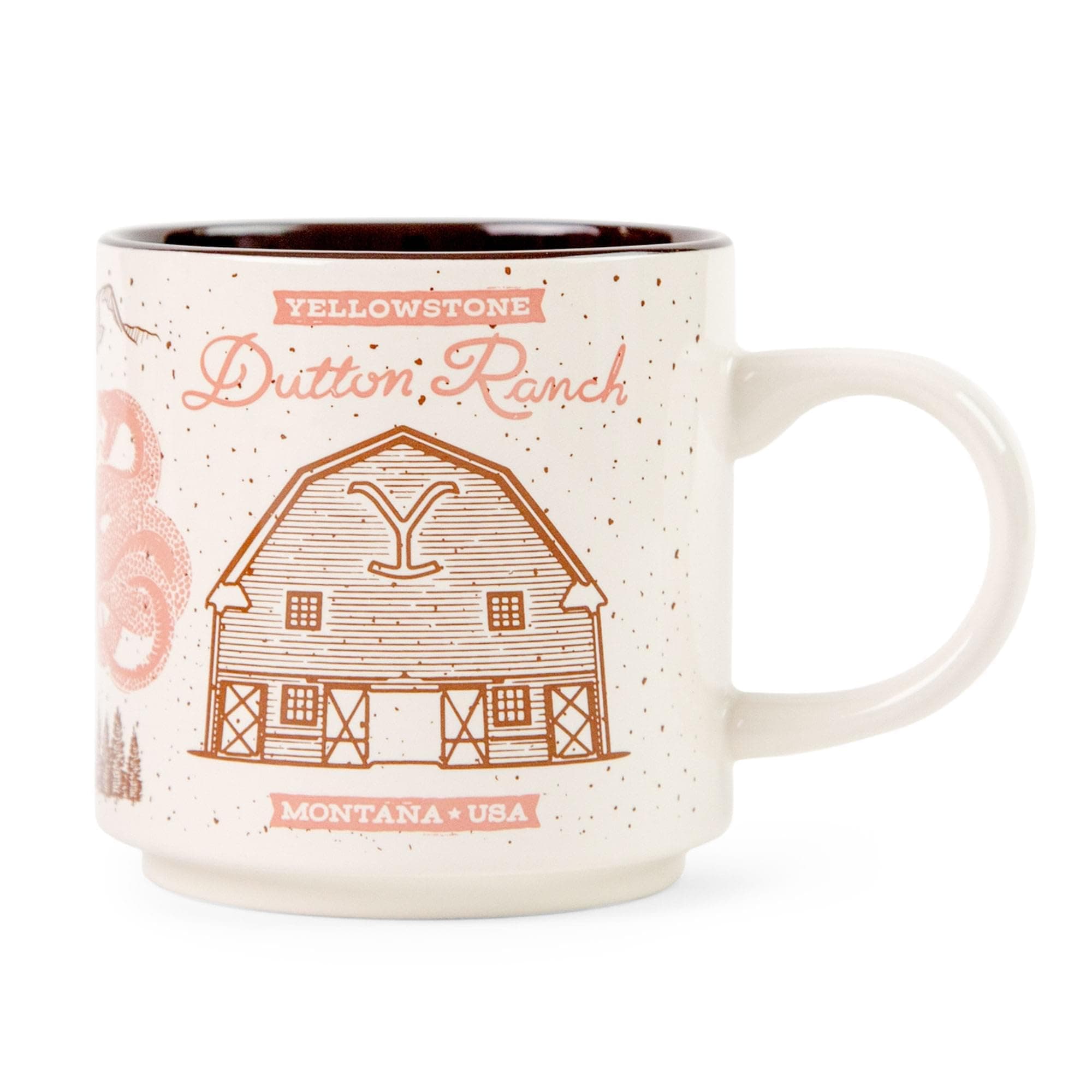 Silver Buffalo Yellowstone Dutton Ranch Ceramic Mug | Coffee Cup for Espresso, Tea, Cocoa | Holds 13 Ounces