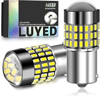 1156 LED Bulb 1800Lumens Super Bright 3014 78-EX Chipsets 1156 1141 1003 7506 LED Bulbs Used for Back Up Reverse Lights,Brake Lights,Tail Lights,Rv lights,Xenon White,Pack of 2