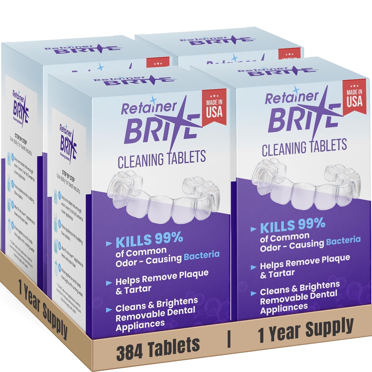 Retainer Brite Retainer brite, 1 year supply, 384 tablets, 384 Count