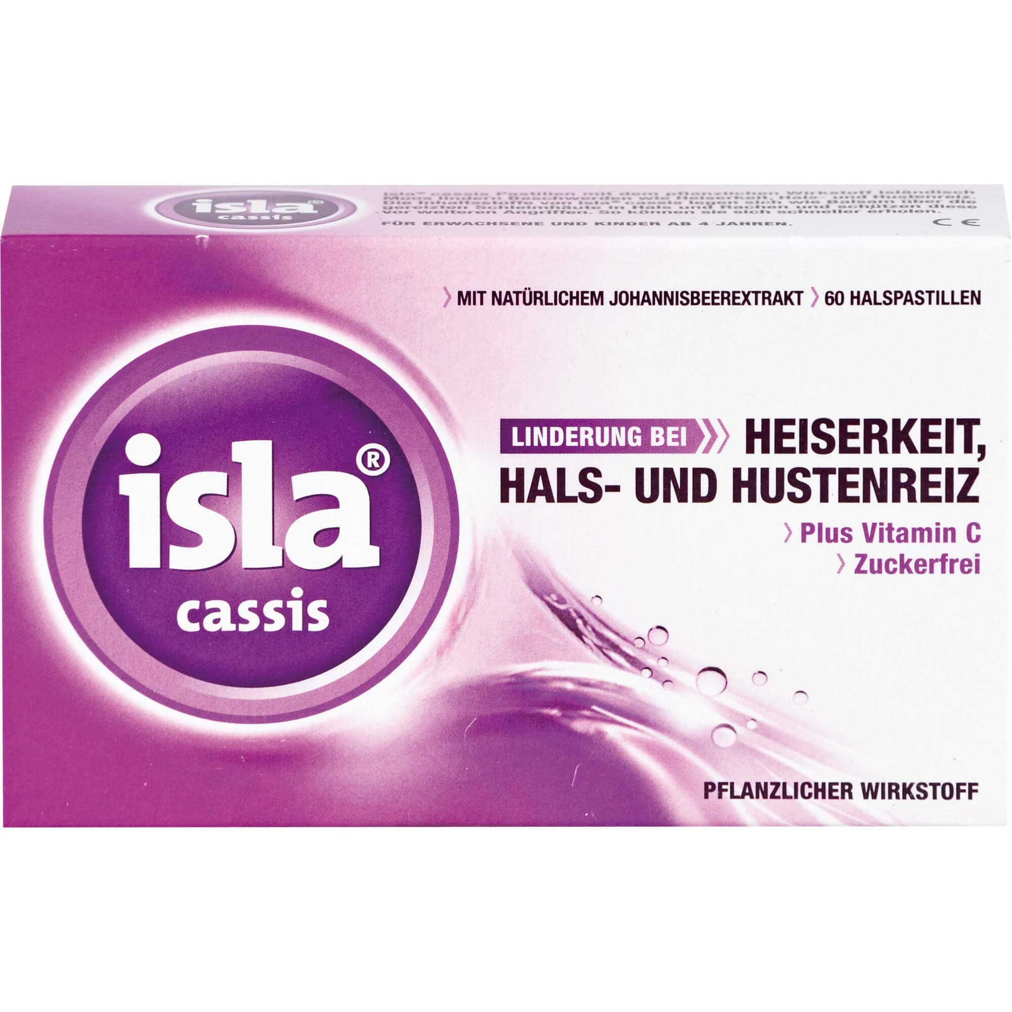 Isla cassis Pastillen, 60 pcs