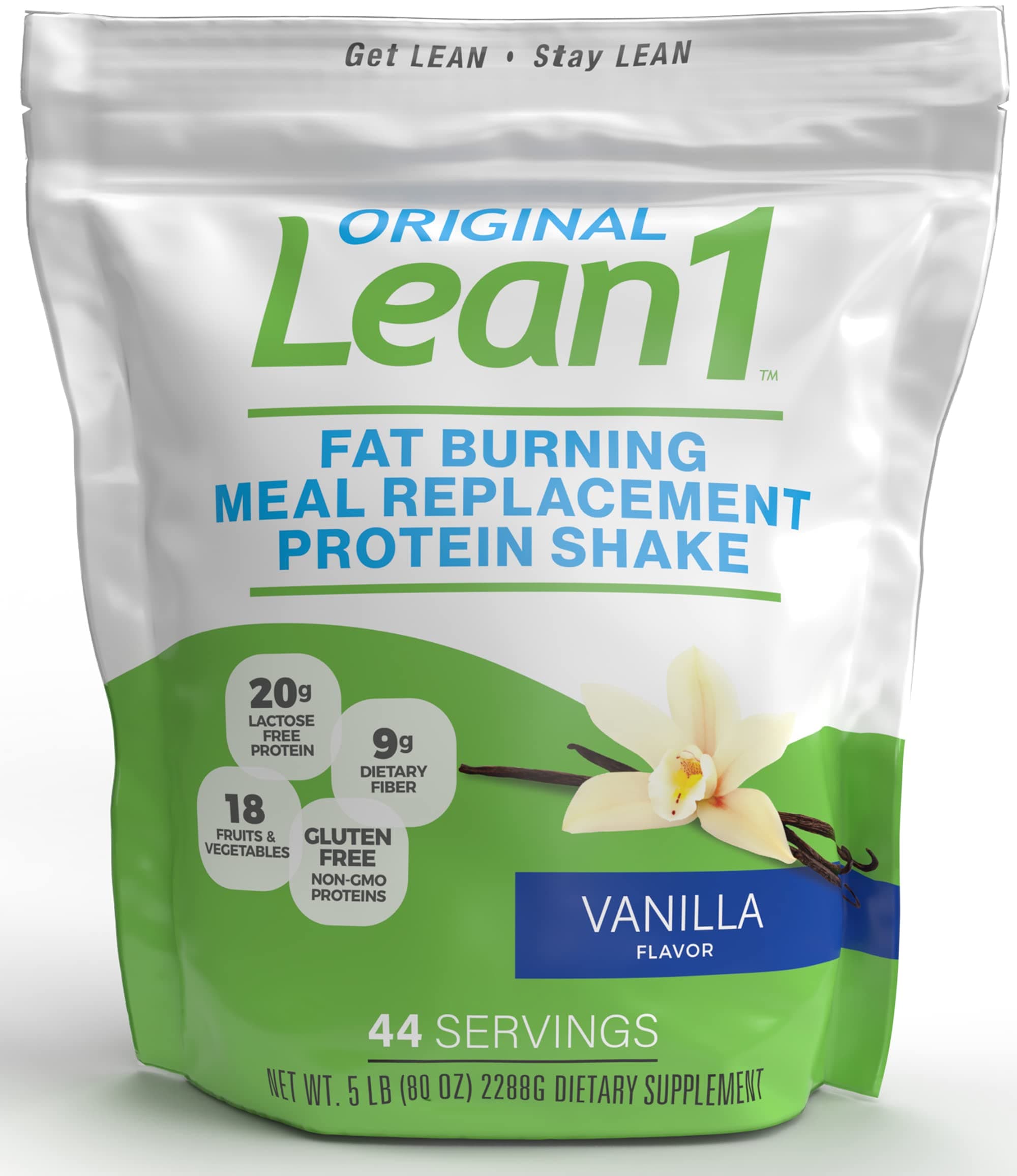 Vanilla, Meal Replacement Protein Shake, 44 Servings in a 5lb Bag