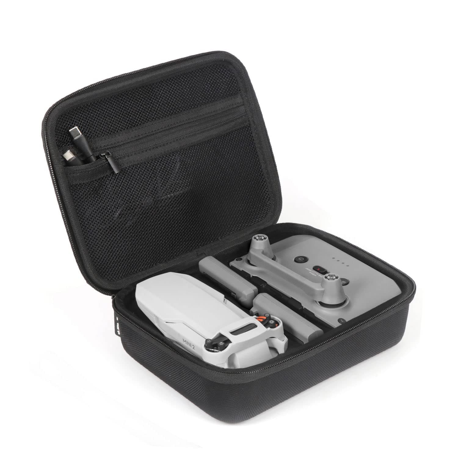 JSVER Carrying Case for DJI Mavic Mini 2 Hard Shell Storage Case for Mini 2/2 SE/4K Drone Remote Controller and Accessories, with Propeller Protectors and Control Stick Cover