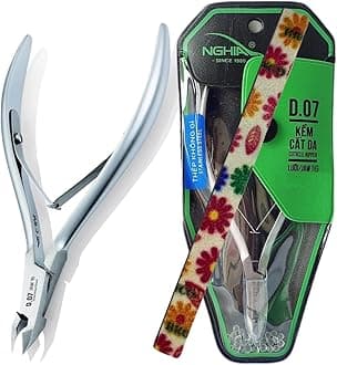 Nghia Professional Stainless Steel Cuticle Nipper C-07 ( D-07) Jaw 16 Osimihome Cuticle Cutter Trimmer Manicure Tools with Double Springââ‚¬â€œ Perfect Nail Care Tool at Home Spa Saloon