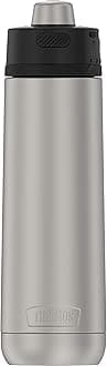 Guardian Collection by THERMOS Stainless Steel Hydration Bottle, 24 Ounce, Matte Steel/Espresso Black