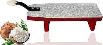 Wooden Traditional Stool Type Coconut Scraper Chirava Grater Thengai Thuruvi (White)