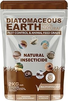 Diatomaceous Earth Powder Duster Pest Control Natural Insecticide Powder Bed Bug Killer, Mites Flea & Tick, Ant Killer, Crawling Insect Solution Non-Toxic DE Feed Grade (2kg)