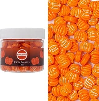 Mystic Sprinkles Halloween Candy Shape Sprinkles (Orange Pumpkins, 2oz Jars)