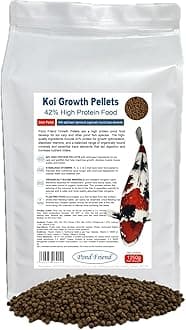 – Koi Growth Pellets Floating Pond Fish Food 1250g 3mm Carp & Goldfish High Protien Diet For Fast Growth