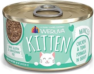 Weruva Kitten, Chicken & Tuna Formula in Gravy, 3oz Can (Pack of 12)