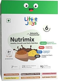 Nutrimix Nutrition Powder Trial Box | 6 Flavours | 2-6 Years | Zero Refined Sugar | Supports Overall Health & Boosts Immunity | With Ragi, Bajra, Almonds & Oats| 120 Grams