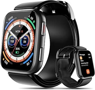 Smart Watch, 1.95" Blood Pressure Smart Watch with Air Pump Cuff, Blood Pressure Monitor Watch with Sleep Heart Rate Monitor, Pedometer, Blood Pressure Watch Supports Data Sharing, Reminder Monitoring