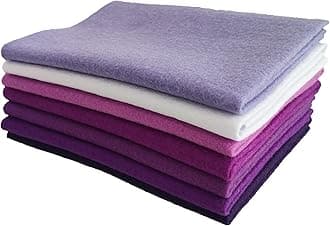 Misscrafts 7pcs 18" X 18" 1.4mm Thick Soft Felt Nonwoven Fabric Sheet Pack DIY Craft Patchwork Sewing Square Assorted Colors (Purple Series)